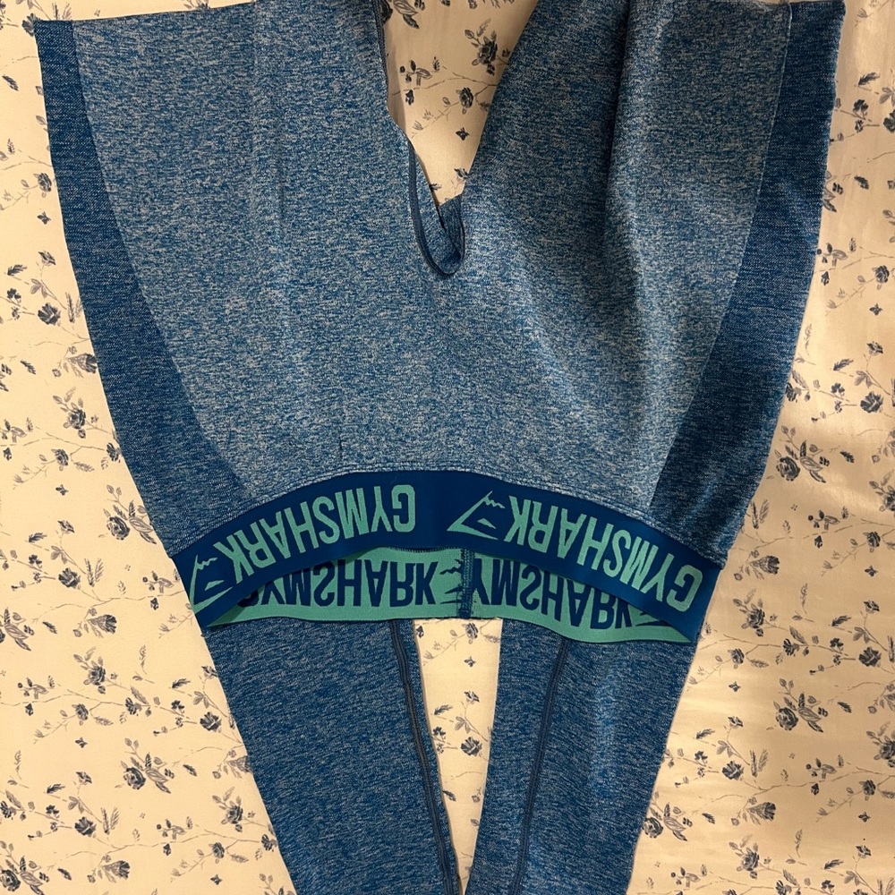Gymshark Blue Athletic Leggings Seamless Design